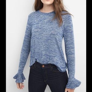 GAP SOFT SPUN RUFFLE SLEEVE SHIRT